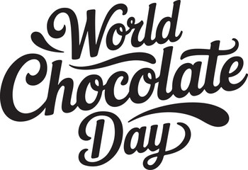 world chocolate day typography