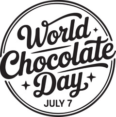 world chocolate day typography