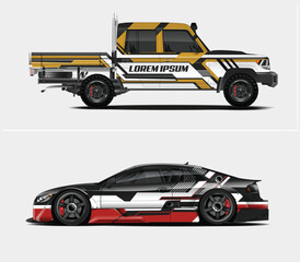 Custom Vehicle Wraps Designs for Truck and Sports Car