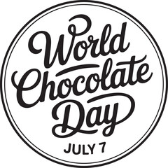 world chocolate day typography