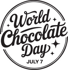 world chocolate day typography