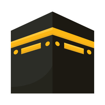 Kaaba Holy Mosque Vector Illustration Islamic Pilgrimage Symbol