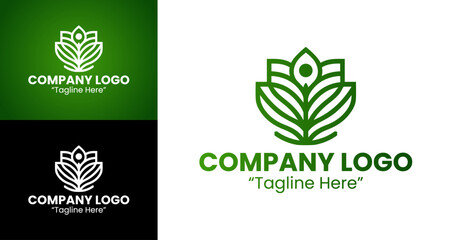Unique and Trendy Logos for Modern Businesses and Startups in Green Gradient
