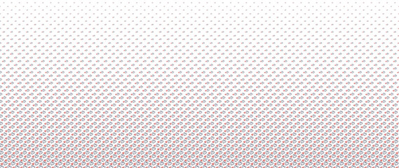 Blended  doodle hearts on white for pattern and background,  Abstract geometric texture collection design.