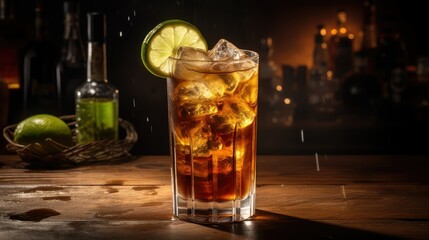 moody dark and stormy cocktail