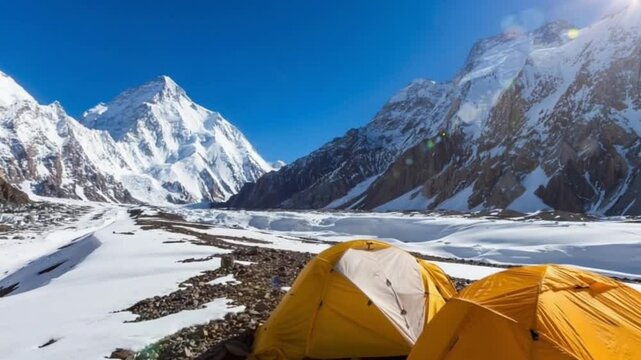 K2 mountain peak, second highest mountain in the world, K2 trek, Pakistan, Asia