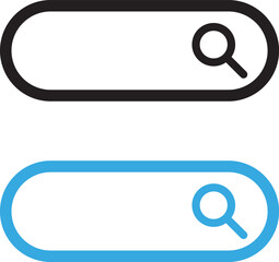 a simple search bar icon, a minimalist and clean design, flat style, vector graphics

