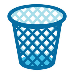 Plastic basket - Trash can illustration, clipart, isolated on white background