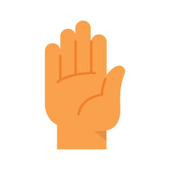 Open Hand Vector Illustration Charity and Support Symbol