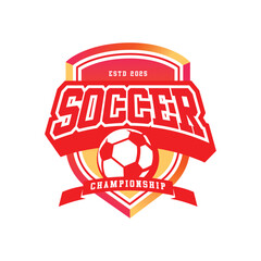 football logo, badge design template 