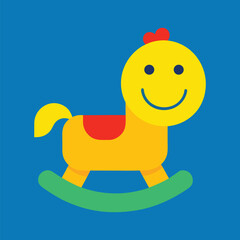 Emoticon Riding a Toy Horse Happily