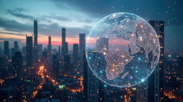 Global connection and the internet network modernization in smart city Concept of future 5G wireless digital connecting and social media networking: AI Generative