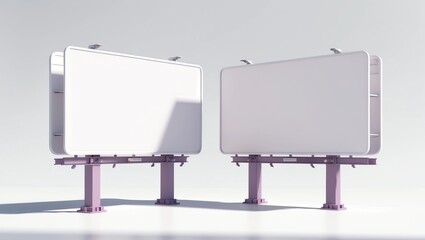 Obraz premium Empty billboard for displaying advertisements