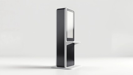 LED city light stand mock up template, acrylic information show electronic display floor stand for branding, 3d illustration