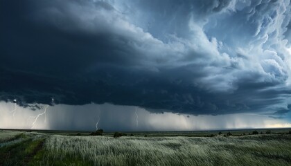 Fototapeta premium sky is overcast storm is coming rain is about to fall