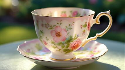 Minimal Aesthetic Teacup in Soft Natural Light