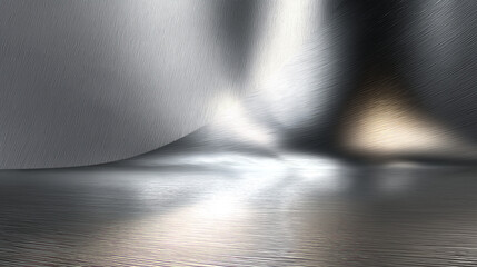 Shimmering silver abstract gradient with polished texture, evoking sleek modernity and dynamic elegance