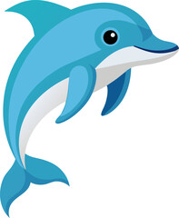 Obraz premium dolphin isolated on white background