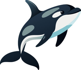 vector illustration of a Orca