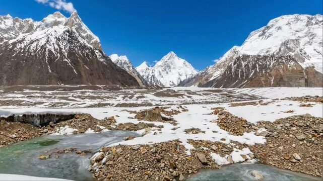 K2 mountain peak, second highest mountain in the world, K2 trek, Pakistan, Asia