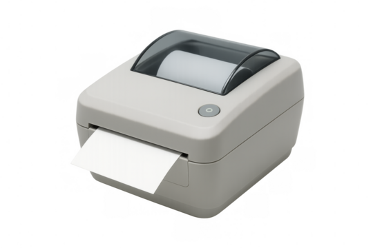 Label printer printing blank label on transparent background