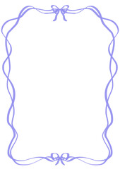 Lace oval frame with cute bow accents, perfect for invitations, greeting cards, scrapbooking, and feminine coquette-style designs light blue