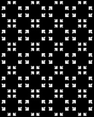Geometric shapes are arranged in a uniform pattern on a dark background, creating a stylish and contemporary appearance for various projects
