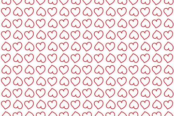 Heart outline pattern seamless illustration
