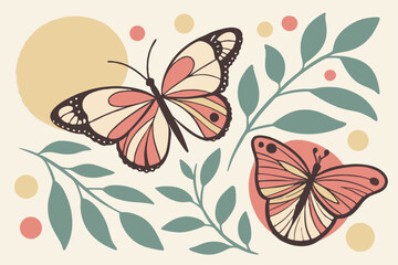 Abstract watercolor shapes colorful vector design set