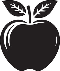 vector illustration of an apple icon silhouette 