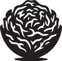 Cabbage Vegetable Silhouette Vector Illustration