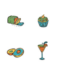 vector illustration of a colorful candy