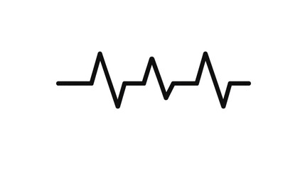 Heartbeat Waveform: A clean and modern depiction of a heartbeat waveform, symbolizing life, health, and medical science. Its minimalist aesthetic makes it a versatile visual asset