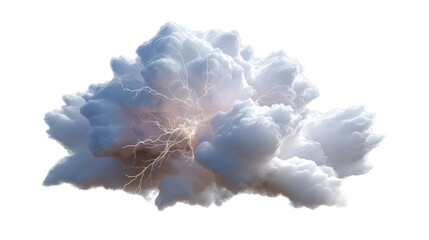 Celestial Fury: A dramatic depiction of a cumulonimbus cloud, seething with electric energy, crackling with a web of lightning. An evocative image perfect for illustrating power and natural phenomena.
