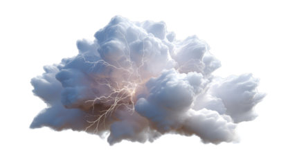 Celestial Fury: A dramatic depiction of a cumulonimbus cloud, seething with electric energy, crackling with a web of lightning. An evocative image perfect for illustrating power and natural phenomena.