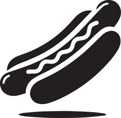 Hotdog silhouette icon