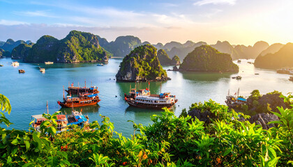  Beautiful landscape Lan Ha bay view from the Cat Ba Island