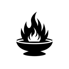 Fire Pit Icon Vector in Flat and Clean Isolated Design