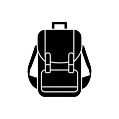 Hiking Backpack Icon Vector in Flat and Clean Isolated Style