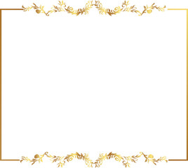 frame with leaves gold border Golden Border Warm Color Frame