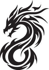 dragon tattoo design silhouette 