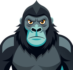 vector illustration of cartoon Gorilla