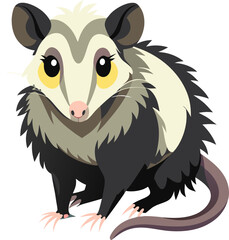 vector illustration of cartoon Possum