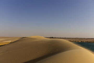 View of the desert of El Fayoum, Egypt