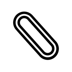 Obraz premium Paperclip Icon Vector with Flat and Clean Isolated Style