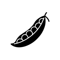 Peas in Pod Icon Vector with Flat and Clean Isolated Style
