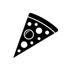 Pizza Slice Icon Vector with Flat and Clean Isolated Look