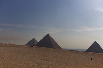 View of the Pyramids of Giza, Egypt