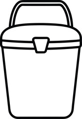beach cooler icon line art vector illustration on transparent background