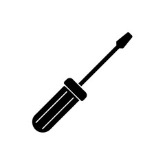 Screwdriver Icon Vector in Flat and Clean Isolated Look